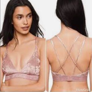 PINK Velour Bra